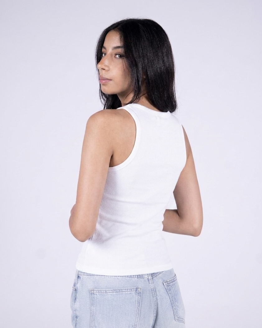 Thick Strap Crew Neck Top